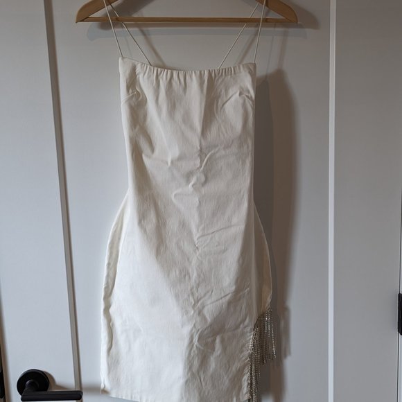 Borrowed Hearts White Sequin Mini Dress (Bachelorette / Bride) NWOT - Picture 4 of 8